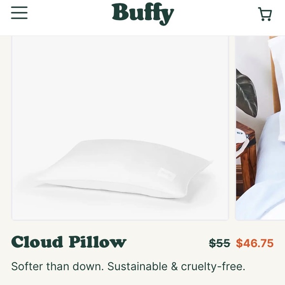 Buffy Bedding Buffy Premium Natural Cloud Pillow Standardqueen